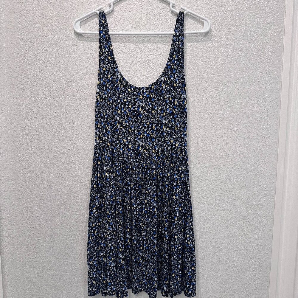 American Eagle Blue Floral Scoop Neck Sundress (small) - Picture 1 of 4